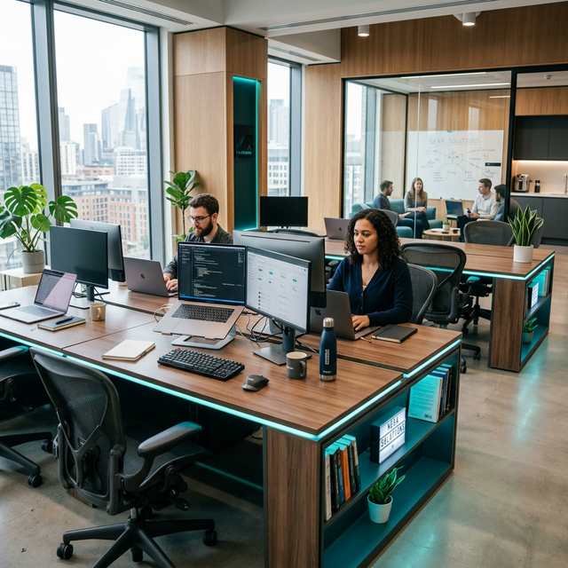 Modern tech workspace